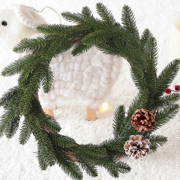 30 stk. kunstige grangrene DIY guirlande julepynt havedekoration