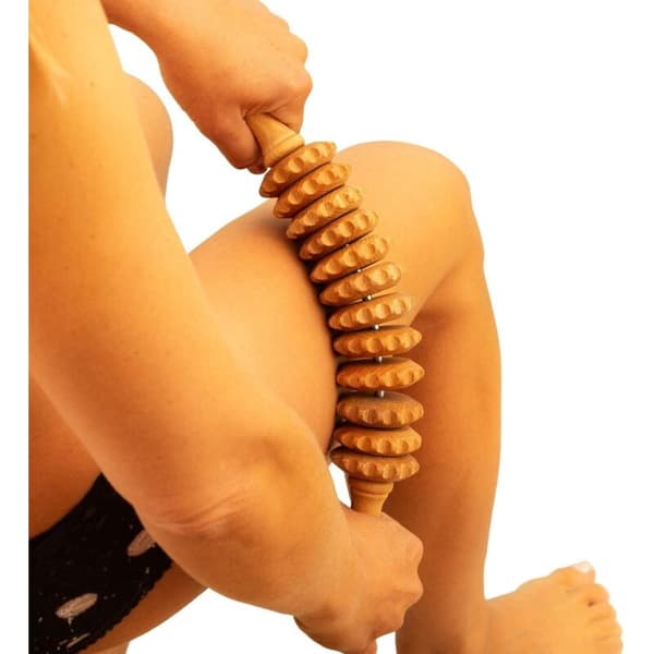 Anti-cellulite tilbehør Lårmassagerulle Maderoterapi enhed Træ 41 cm