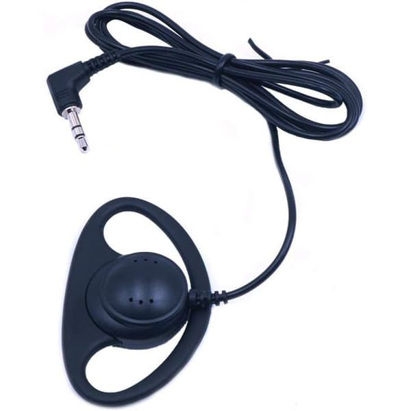 Mono Høretelefon - 1 Enhed - Sort - 3.5mm Guldbelagt Stik - Simultantolkning - Konference