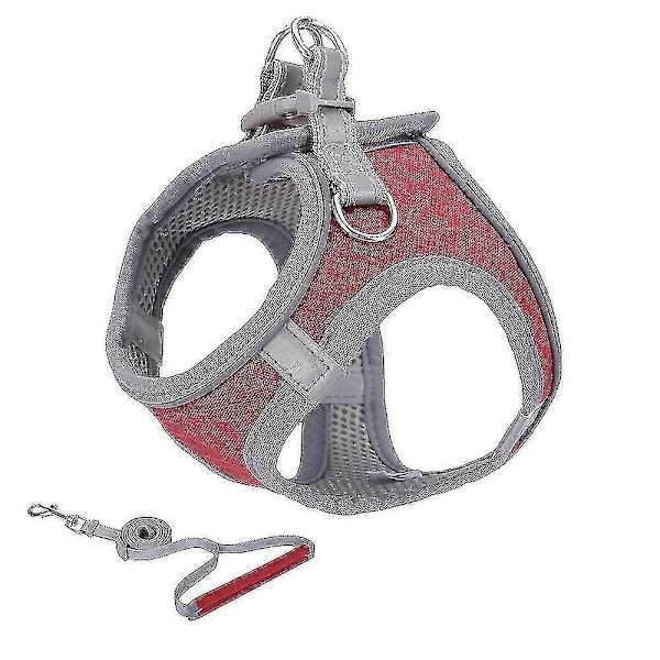 Liten Hundsele, Valpsele, Mjuk Hundsele Och Koppelsats Med En Reflexhalsband Bästa Gåvan Bästa Gåvan Red XS