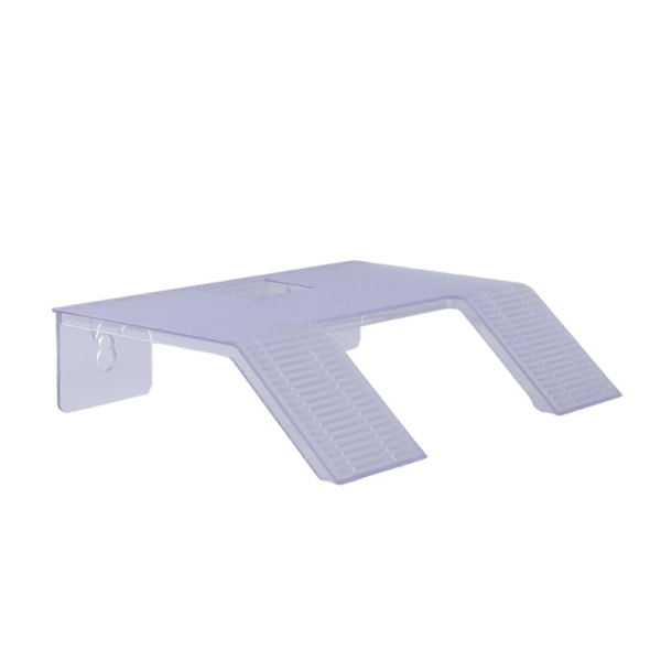 Sköldpadds Plattform med Halkfri Yta, Enkel Installation, Plast, Sköldpaddsterrass, Ramp, Flytande Ö, Bred Solplats med Sugkopp för Akvarium Clear S