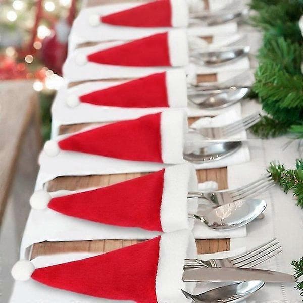 10 stycken Mini Tomtehatt Juldekor Hem Julklapp Present Dekoration