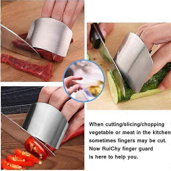 Fingerbeskyttelse for kutting, 4 stk. Finger i rustfritt stål