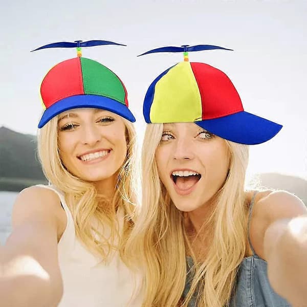 2 stk. Baseballcaps for foreldre og barn, utendørs Unisex Regnbue Bambus Dragonfly Solskjerm Solhatt B