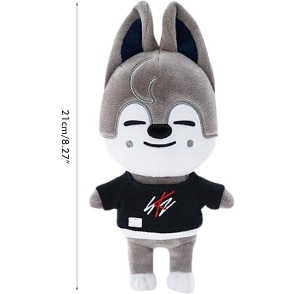 Skzoo Plushie, 8,3 tuuman Stray Kids Plushie-lelut (Wolf Chan)