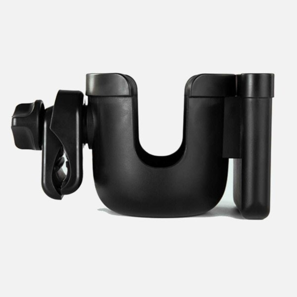 Barnevognsholder til mobil og flaske - Mobilholder Flaskeholder barnevogn sort