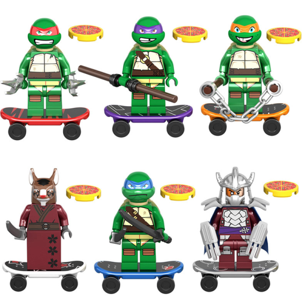 2023-Utbildning för barn montering av byggstenar Leksaker Teenage Mutant Ninja Turtles Gift Teenage Mutant-9