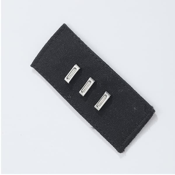 Vyönpidennykset soljella, housukoukkutyyppi (5 kpl) Black
