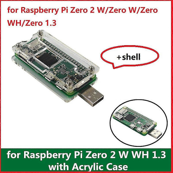 Kompatibel Raspberry Pi Zero 2w Usb Adapter+skal Usb Expansionskort
