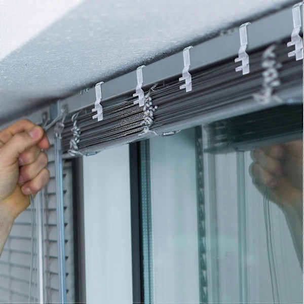 2.1 Tommers Kappe Klips Vinduspersienne Klips Klar Plast Kappe Feste Klips for Horisontal Persienne