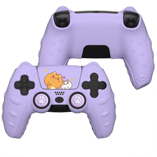 PS5-kontroller halkskyddande mjukt cover purple
