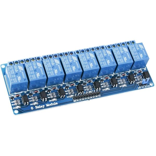 5V DC 8-kanals relémodul med optokobler for Mega 1280 DSP Arm PIC AVR STM32 Raspberry Pi
