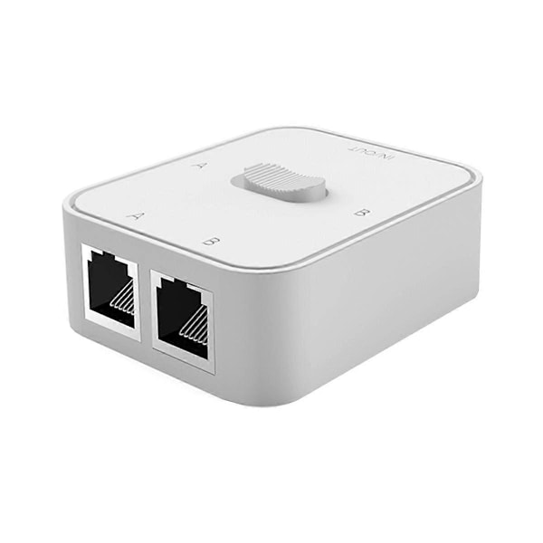 2 Port Gigabit Nätverk Switch RJ45 Switch Nätverk Splitter Kabel Förlängare 2 Vägs Extern Nätverk Sw