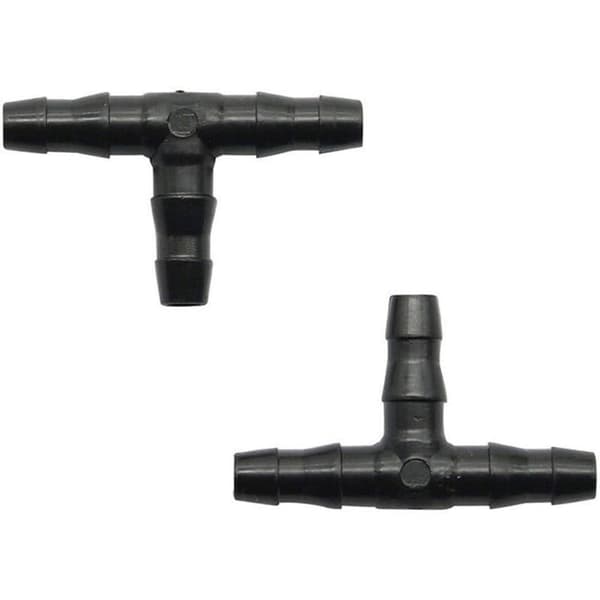 100 stk. modhager drypvandingsforbindere, 4/7 mm universel modhager T-slange, velegnet til 4/7 mm drypvandingssystemer til haven