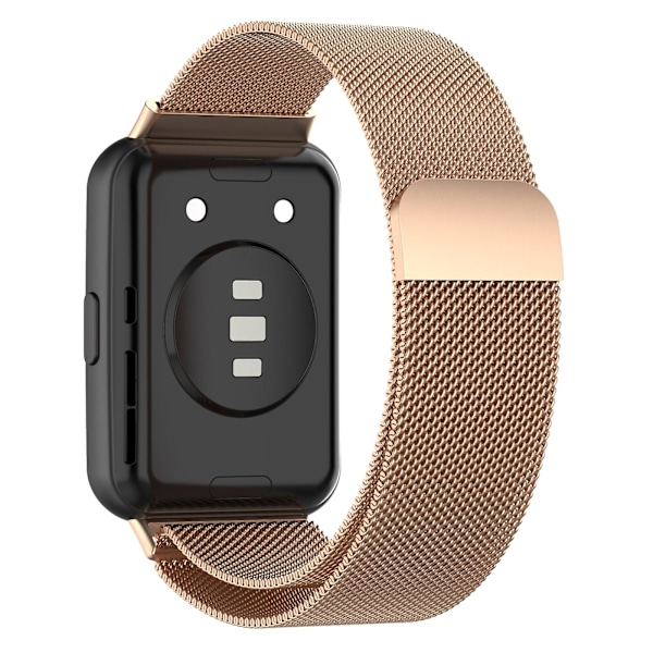 Til Huawei Watch Fit 2 rustfrit stål urrem Rose Gold