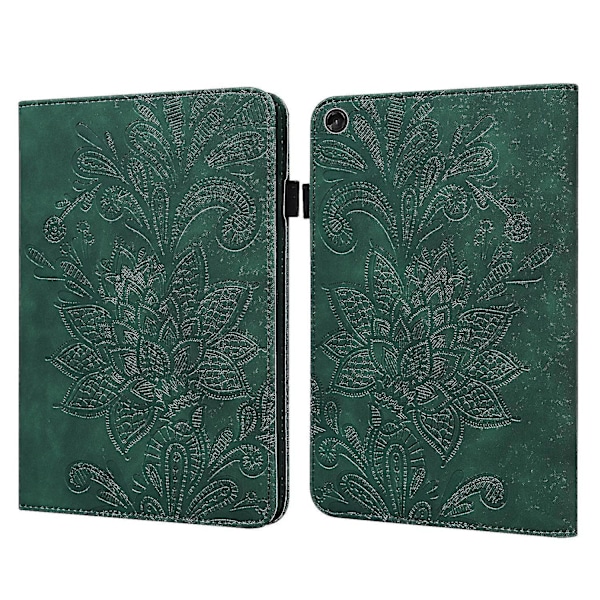 För Lenovo Tab M10 (Gen 3) TB-328FU/TB-328XU Präglat Tablet Ställ Plånboksfodral PU Läder Omslag Green, Green Style D Lenovo Tab M10 (Gen 3)
