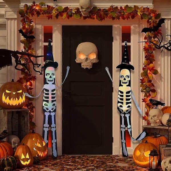 2025 Halloween Dødninghode Vindpose Dekorasjon, Halloween Dekorative Lys Dødninghode Skjelettlykter