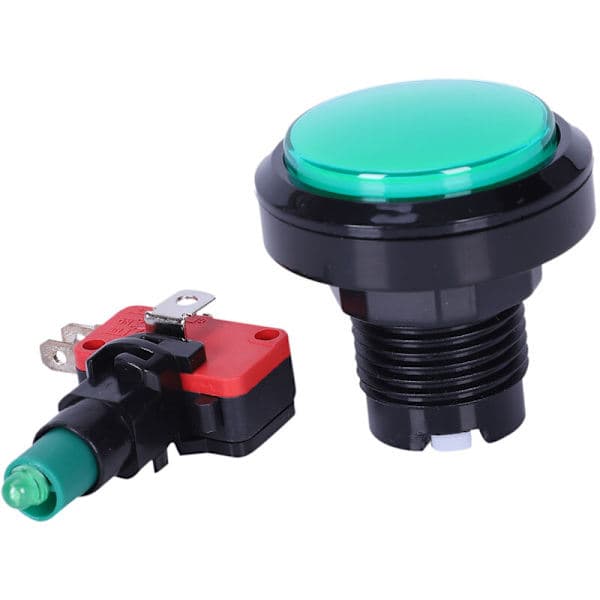 1 tomme rund oplyst arkade videospil trykknap switch LED lys, grøn
