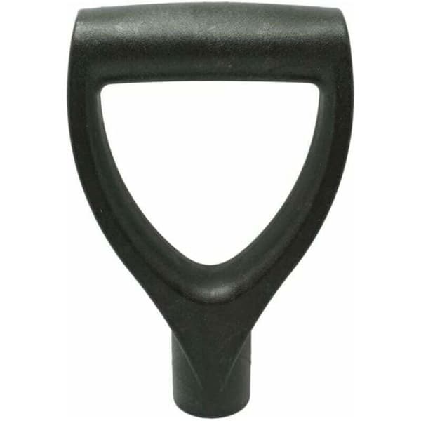 Spadhandtag, trädgårdsgaffel, D-format skyffelhandtag, plasthandtag för gräv- och räfsverktyg, svart