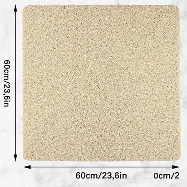 Skridsikker brusemåtte - 1 stk. - Beige PVC Luffa-stil - Massage og hurtigtørrende - Badeværelse og vådområder