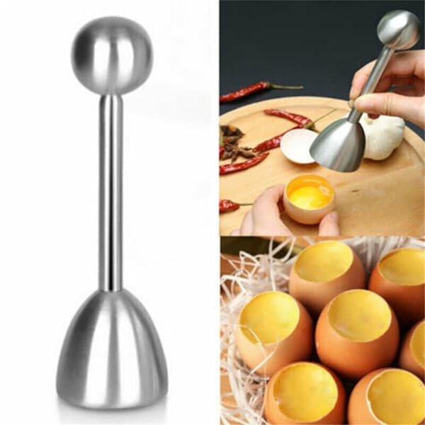 Toppkutter for kokt egg i rustfritt stål - på lager