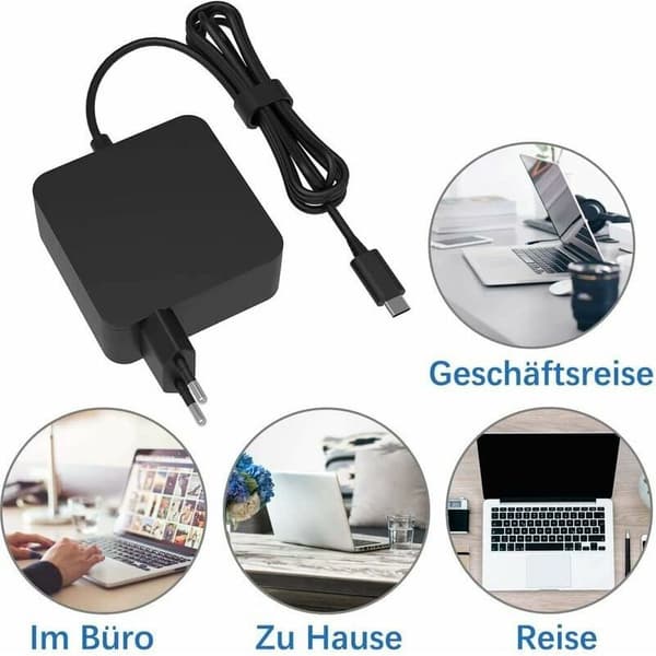65W USB C-oplader til Lenovo Asus Huawei Xiaomi Acer Dell Samsung Google Laptop Tablet
