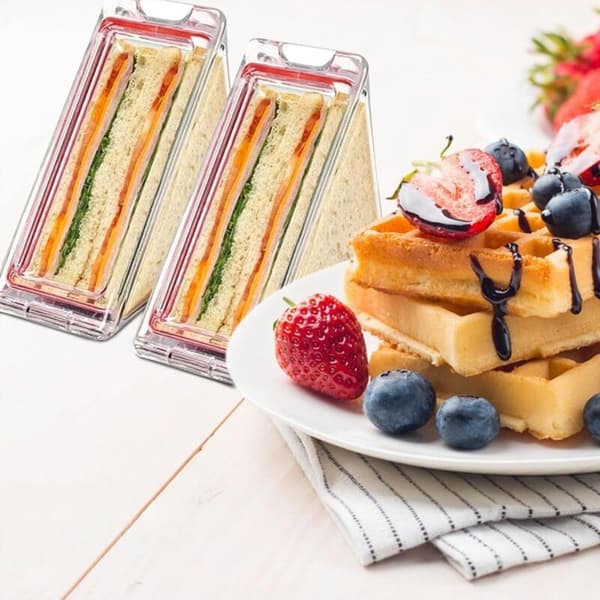 2-pak store, holdbare sandwichbokse med beholdere, stor, forbedret version, store sandwichbokse med beholdere