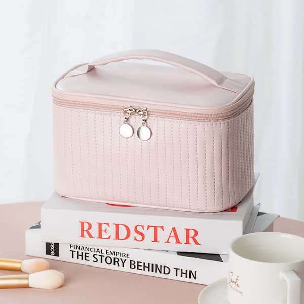 Bærbar vanntett sminkeveske Pink