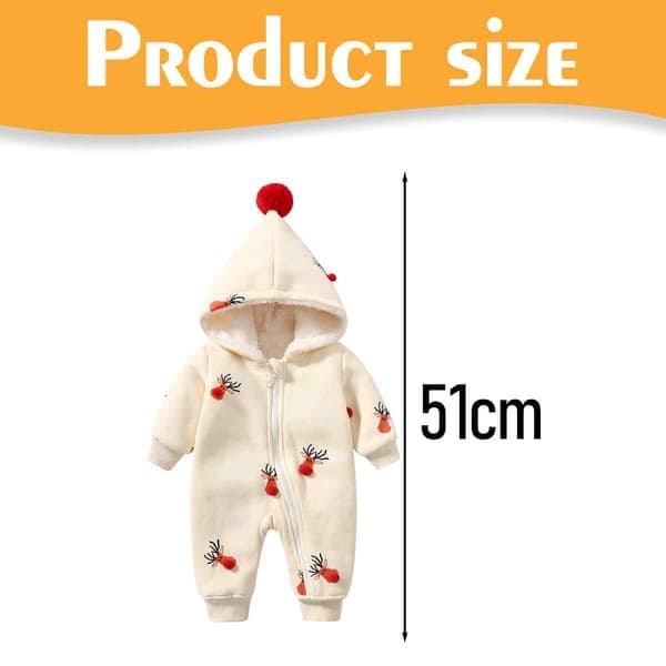 Baby höst- och vinteroveraller Jul älg khaki plus varma babykläder 0-2 år baby ins klätterkläder