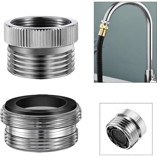 Kranadapter, metallkranadapter, kranadaptersett for tilkobling av hageslange, gjengeadapter