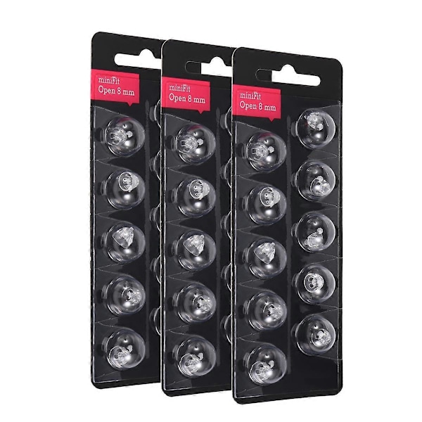 Kuulolaitteen kupu Minifit Bass 8mm Open (3 kpl), Kuulolaitetarvikkeet Universaali kupu