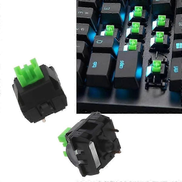 2 st Gröna RGB-brytare för Razer BlackWidow Lite Gaming Mekaniskt Tangentbord
