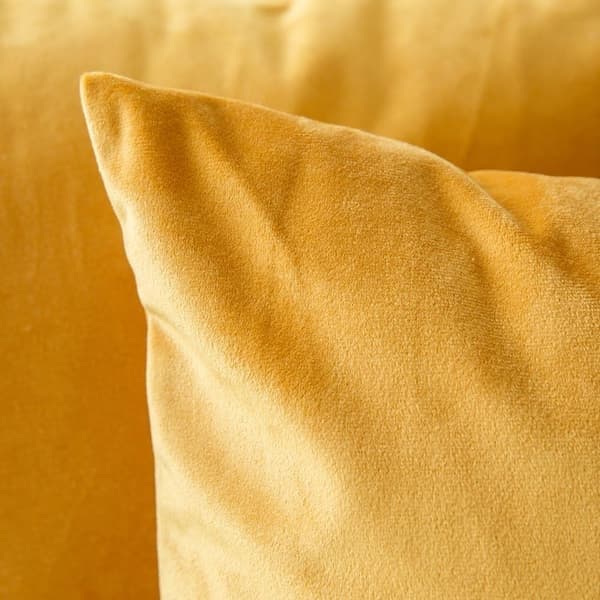 Pyntepude 45x45cm Pudebetræk til stue sofa soveværelse sæt med 2 til hverdagsbrug og også velegnet til helligdage som jul yellow