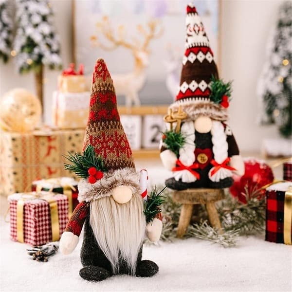 Juldekorationer, Jul Tomte Heminredning Inomhus, Handgjord Tomte, Perfekt för pyssel