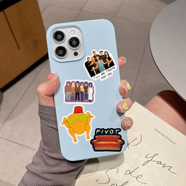 50-pack Friends-dekaler, tecknade dekaler, vattentäta dekaler, estetiska dekaler, skrapboksdekaler, för laptop skateboard gitarr resväska bagage