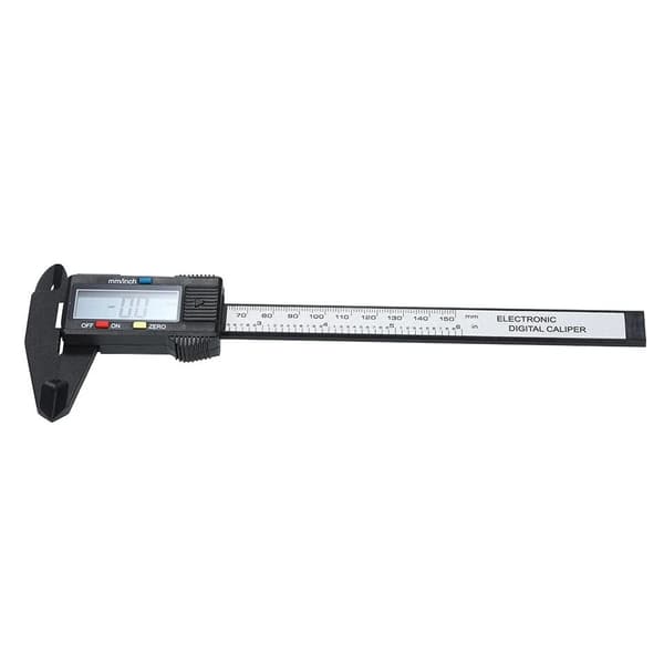 150 mm (6 tommer) digital skyvelære i karbonfiber med LCD-skjerm