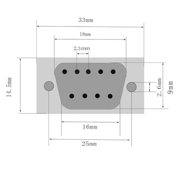 DB9 Null Modem seriekabel - 1 enhed - PVC og forniklede stik - RS232 han/hun forlængerkabel - PC og maskine