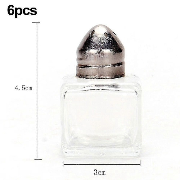 Mini Salt- og Peberbøsser, 15 ml / 1/2 Oz Glas Cube Krop Restaurant Salt- og Peberbøsser shape1