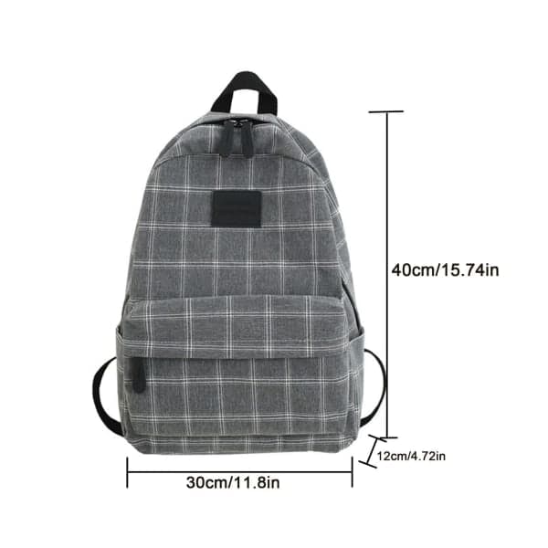 Naisten reppu, Throwback Plaid, Pinkki, 30*14*45 cm