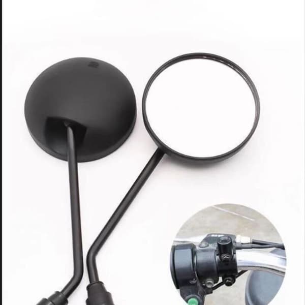 Motorcykel bakspejl, universelle runde sidespejle til motorcykelstyr, 2 stk. (8 mm)