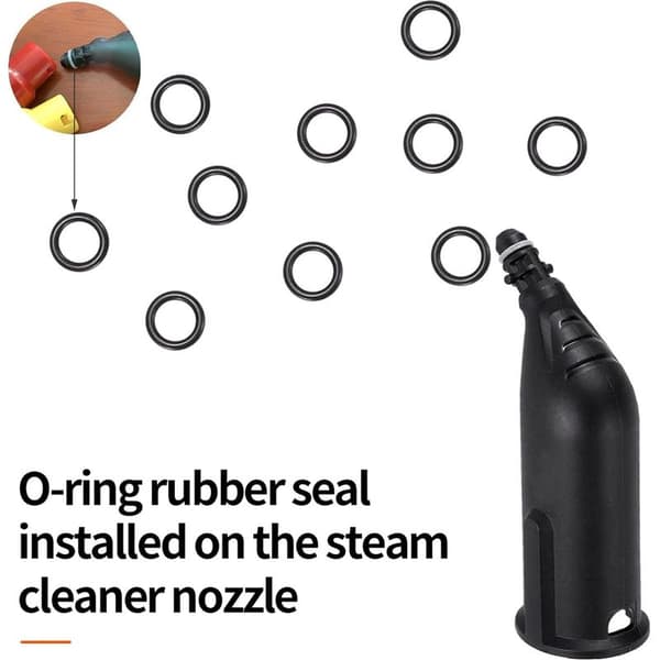 Pakke med 10 gummi O-ringe til Karcher SC2 SC3 SC4 SC5 CT10 damprenser (sort)