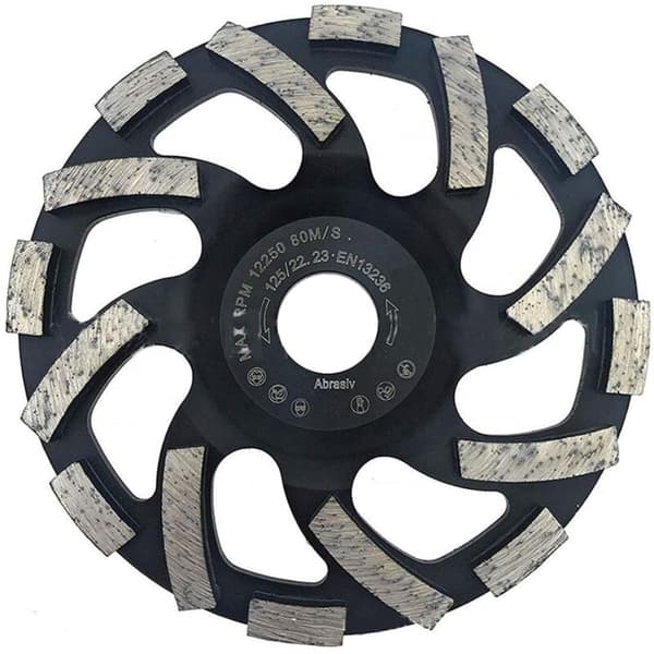 Betonslibeskive, 125 mm slibende diamantslibeskive til slibning af beton, sten, granit, marmor