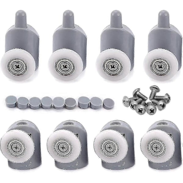 23mm 8 st Rullhjul för Duschdörr, Badrum Skjutdörr Rullar