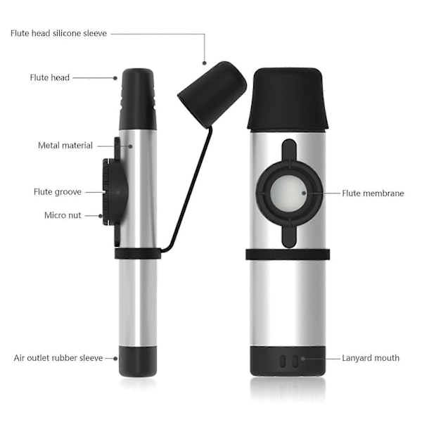 Professionel Kazoo Aluminium Legering Kazoo Træblæserinstrument Musikinstrument GuanGuan Gold