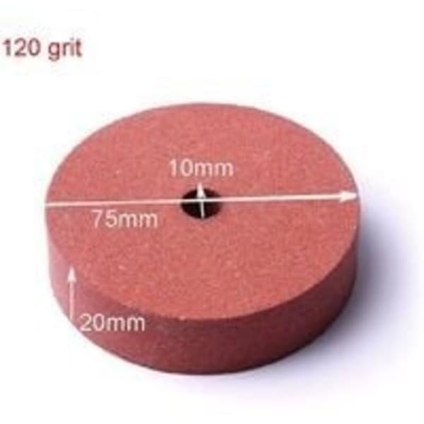 75 mm 1 stk. diameter korning 120 poleringsslipeskive for benkslipere