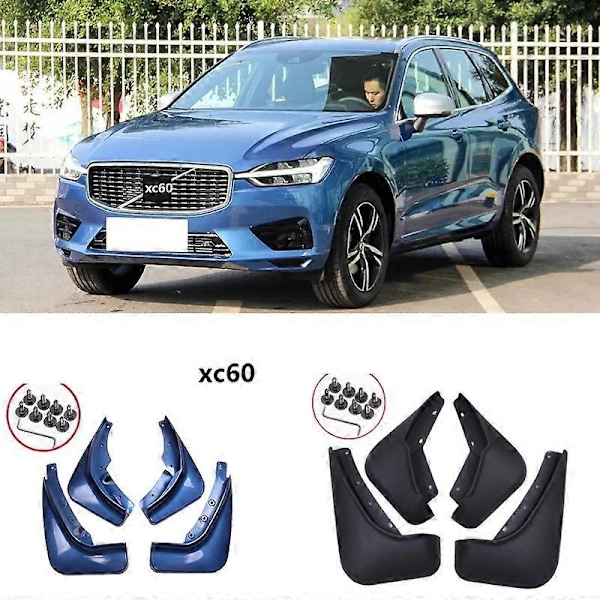 Främre Bakre Stänkskydd Blå För Volvo XC60 S90 18 2019 2020 2021 2022 Skärm Stänkskydd Lera Smutsskydd Tillbehör xc60maple brown