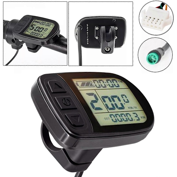 E-bike KT LCD5 Display Kontrollpanel För 24/36/48V Elcykelmotor Ny SM Plug