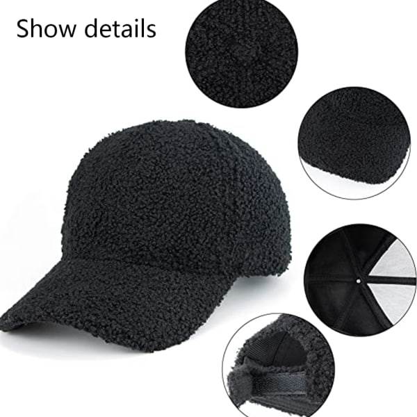 Kunstig lammeull baseballcaps Varm vinter Teddy riper