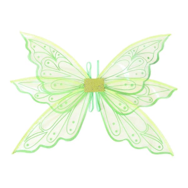 Fevvinger for voksne og barn, sommerfuglfevinger, glitrende, lette fevinger green1