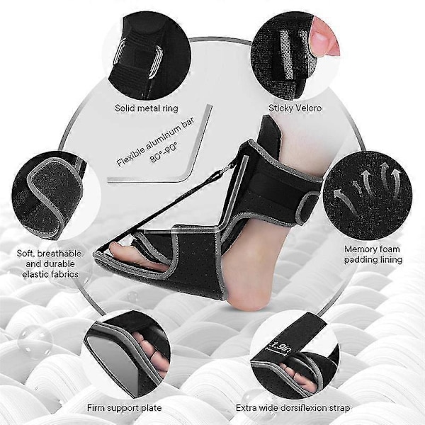 Plantar Fasciit Nattskena, Plantar Fasciit Stöd med Massageboll blue